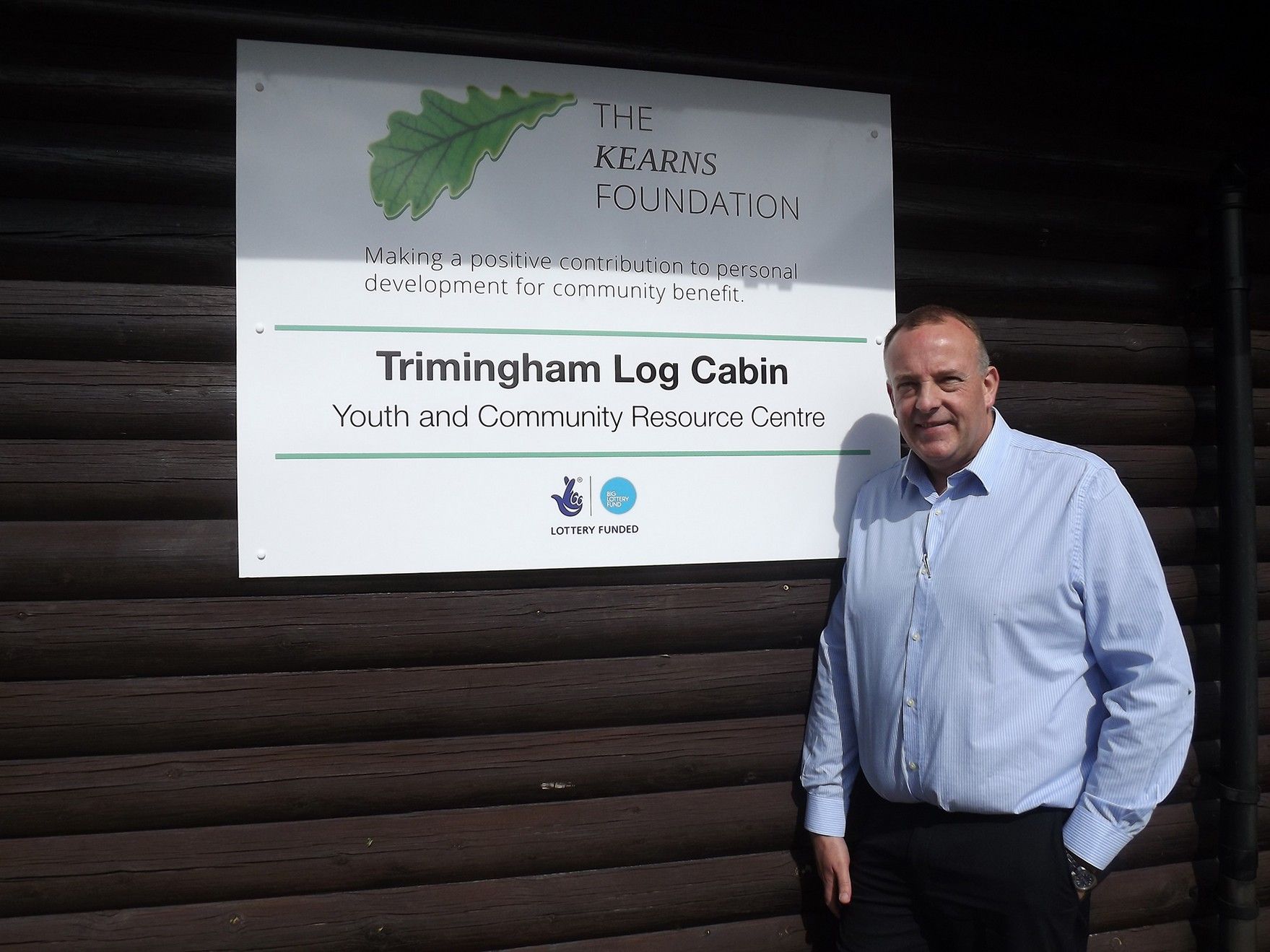 Log Cabin signage installed